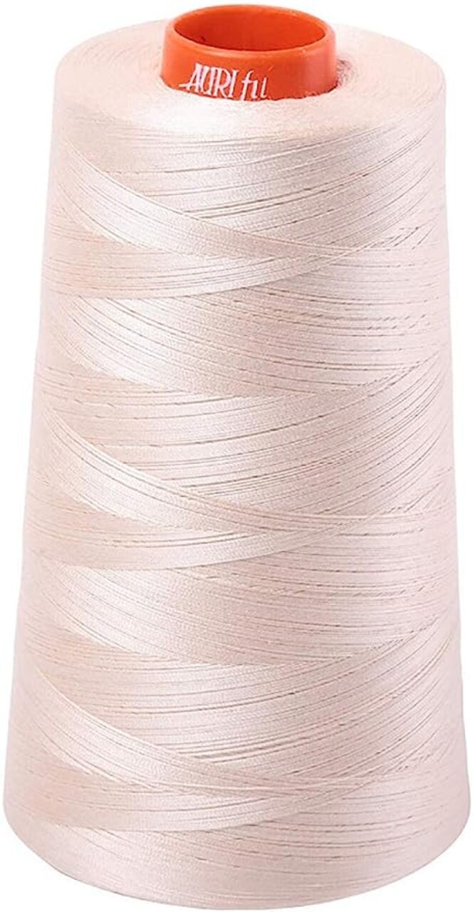 Aurifil 2000 - Light Sand - Mako 50 Wt 100% Cotton Thread, 6,452 Yard Cone